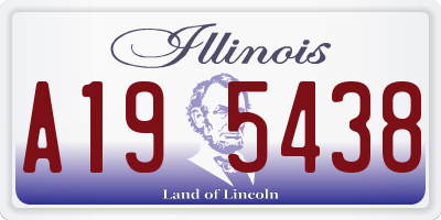 IL license plate A195438
