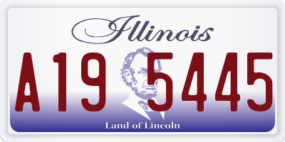 IL license plate A195445