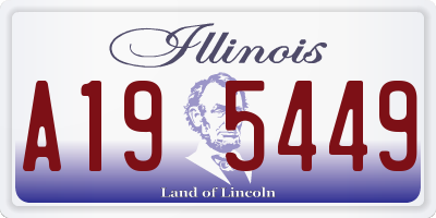 IL license plate A195449