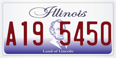 IL license plate A195450
