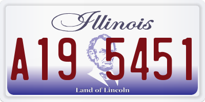 IL license plate A195451