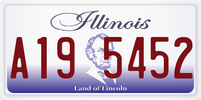 IL license plate A195452