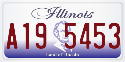 IL license plate A195453