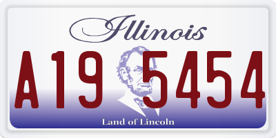 IL license plate A195454