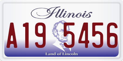 IL license plate A195456