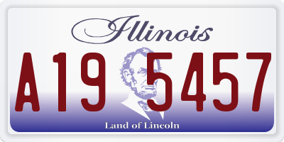 IL license plate A195457