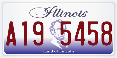 IL license plate A195458