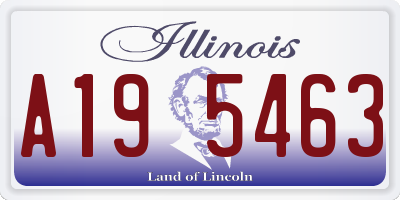 IL license plate A195463