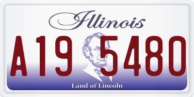 IL license plate A195480