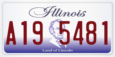 IL license plate A195481