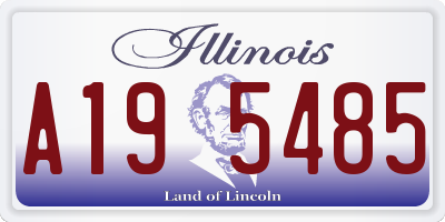 IL license plate A195485