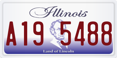 IL license plate A195488