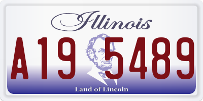 IL license plate A195489