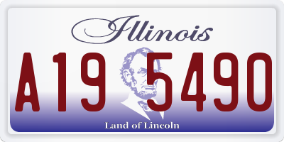 IL license plate A195490
