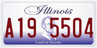 IL license plate A195504