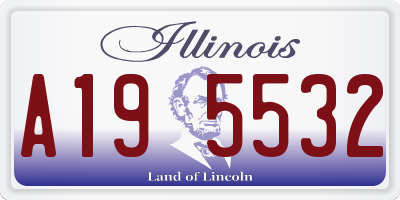 IL license plate A195532