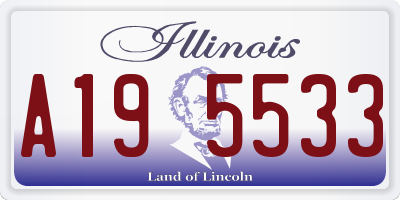 IL license plate A195533