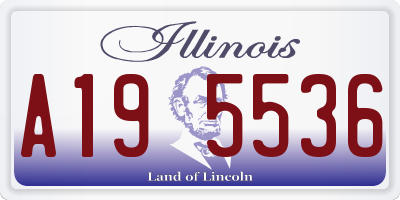 IL license plate A195536