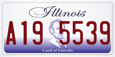 IL license plate A195539