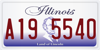 IL license plate A195540
