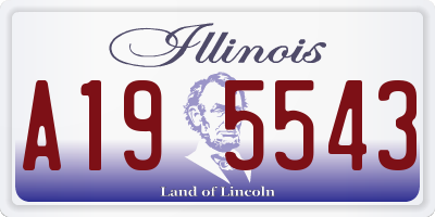 IL license plate A195543