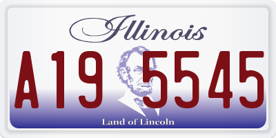 IL license plate A195545