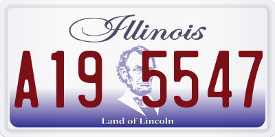 IL license plate A195547