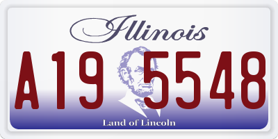 IL license plate A195548