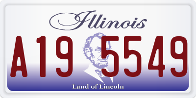 IL license plate A195549