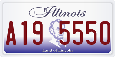 IL license plate A195550
