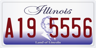 IL license plate A195556