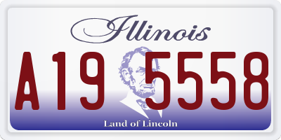 IL license plate A195558