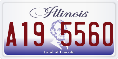 IL license plate A195560