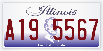 IL license plate A195567