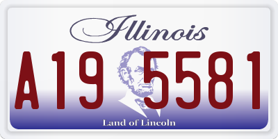 IL license plate A195581