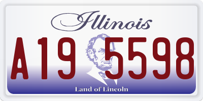 IL license plate A195598