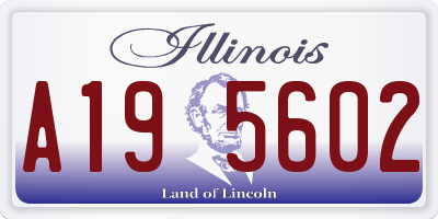 IL license plate A195602