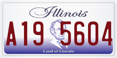 IL license plate A195604