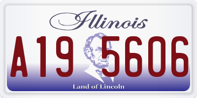 IL license plate A195606