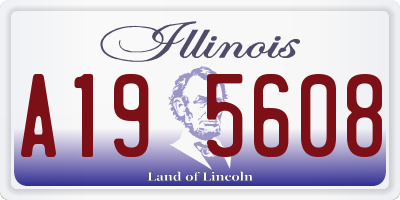 IL license plate A195608