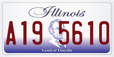 IL license plate A195610