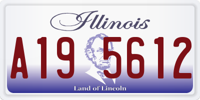 IL license plate A195612