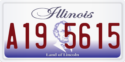 IL license plate A195615