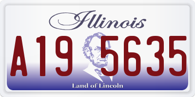 IL license plate A195635