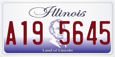 IL license plate A195645