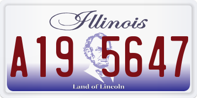 IL license plate A195647