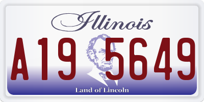 IL license plate A195649