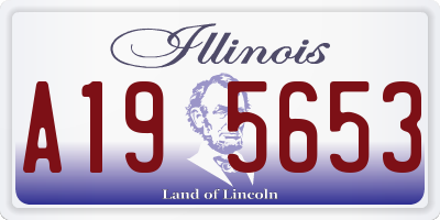 IL license plate A195653