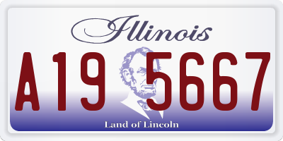 IL license plate A195667