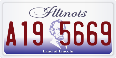 IL license plate A195669